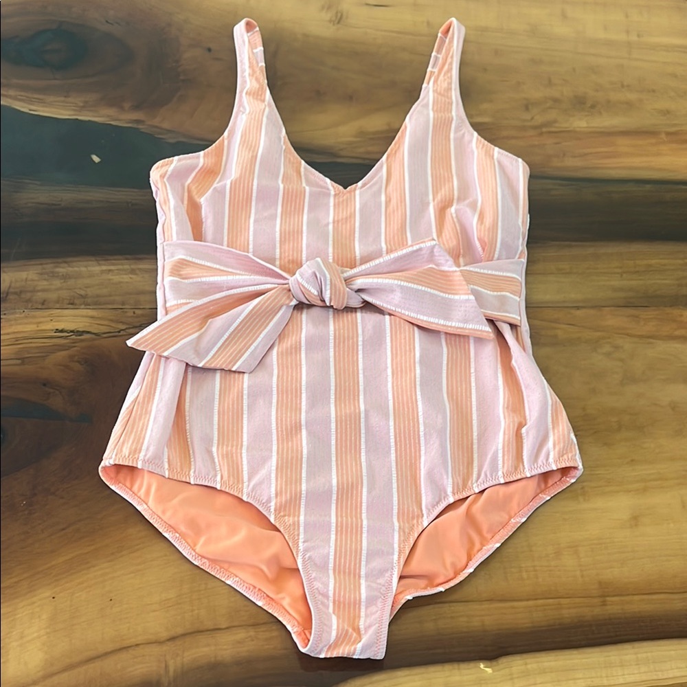 Vineyard Vines Pink and Orange Striped One Piece
